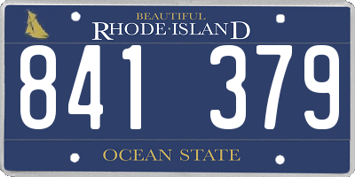 RI license plate 841379