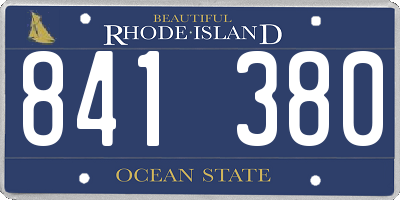 RI license plate 841380