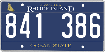 RI license plate 841386