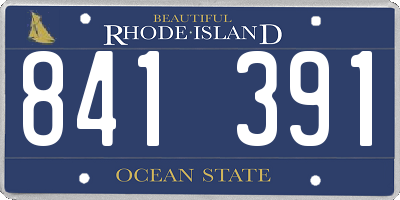 RI license plate 841391