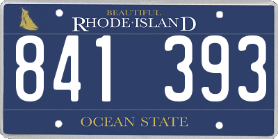 RI license plate 841393