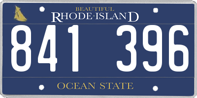 RI license plate 841396