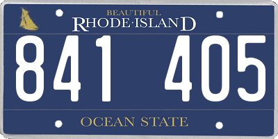 RI license plate 841405