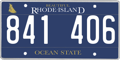 RI license plate 841406