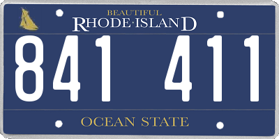 RI license plate 841411