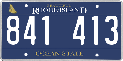 RI license plate 841413