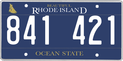 RI license plate 841421