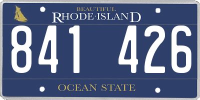RI license plate 841426