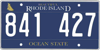 RI license plate 841427