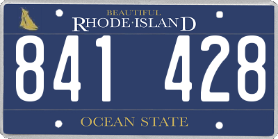 RI license plate 841428