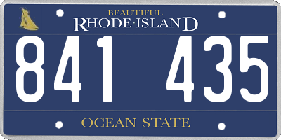 RI license plate 841435