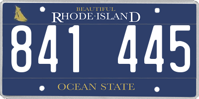 RI license plate 841445