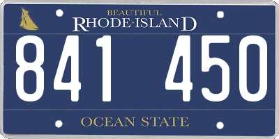 RI license plate 841450