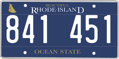 RI license plate 841451