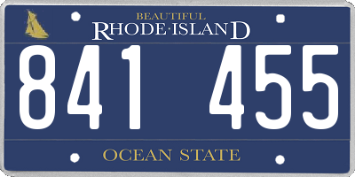 RI license plate 841455