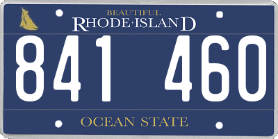 RI license plate 841460