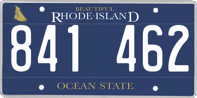 RI license plate 841462
