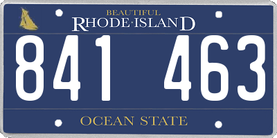 RI license plate 841463