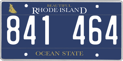 RI license plate 841464