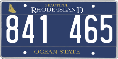 RI license plate 841465
