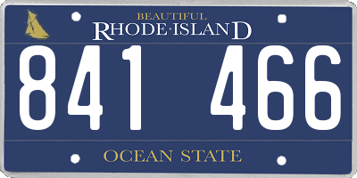 RI license plate 841466