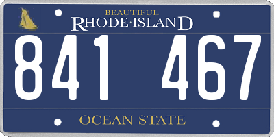RI license plate 841467