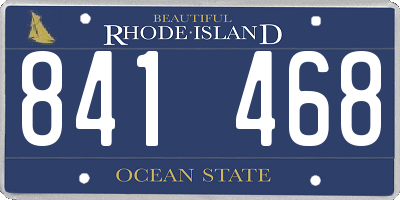 RI license plate 841468