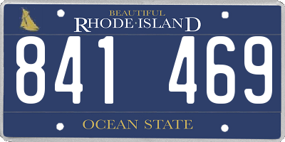 RI license plate 841469