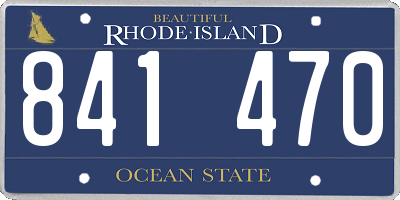 RI license plate 841470