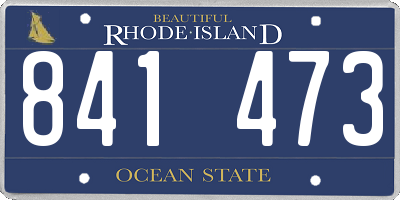 RI license plate 841473