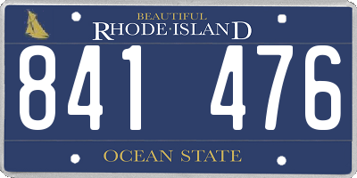 RI license plate 841476
