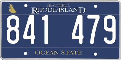 RI license plate 841479