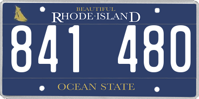 RI license plate 841480