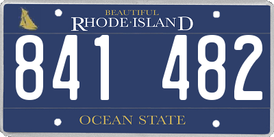 RI license plate 841482