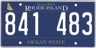 RI license plate 841483