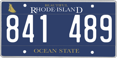 RI license plate 841489
