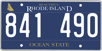 RI license plate 841490