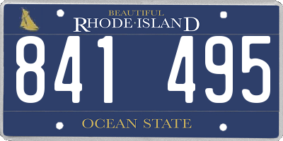 RI license plate 841495