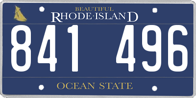 RI license plate 841496