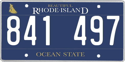 RI license plate 841497