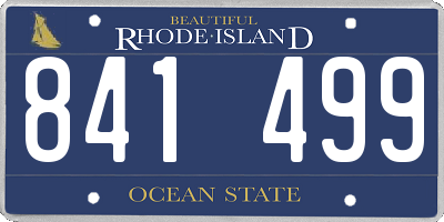 RI license plate 841499