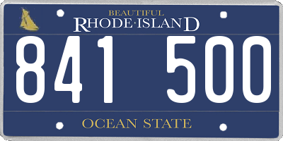 RI license plate 841500