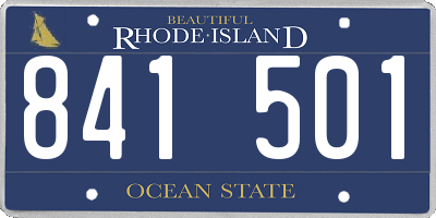 RI license plate 841501