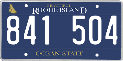 RI license plate 841504