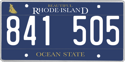 RI license plate 841505