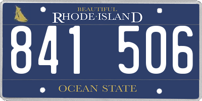 RI license plate 841506