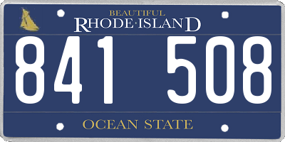 RI license plate 841508