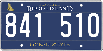RI license plate 841510