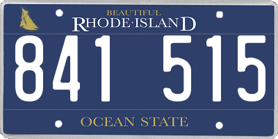 RI license plate 841515