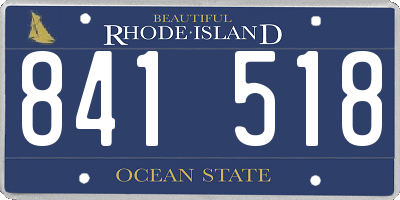 RI license plate 841518